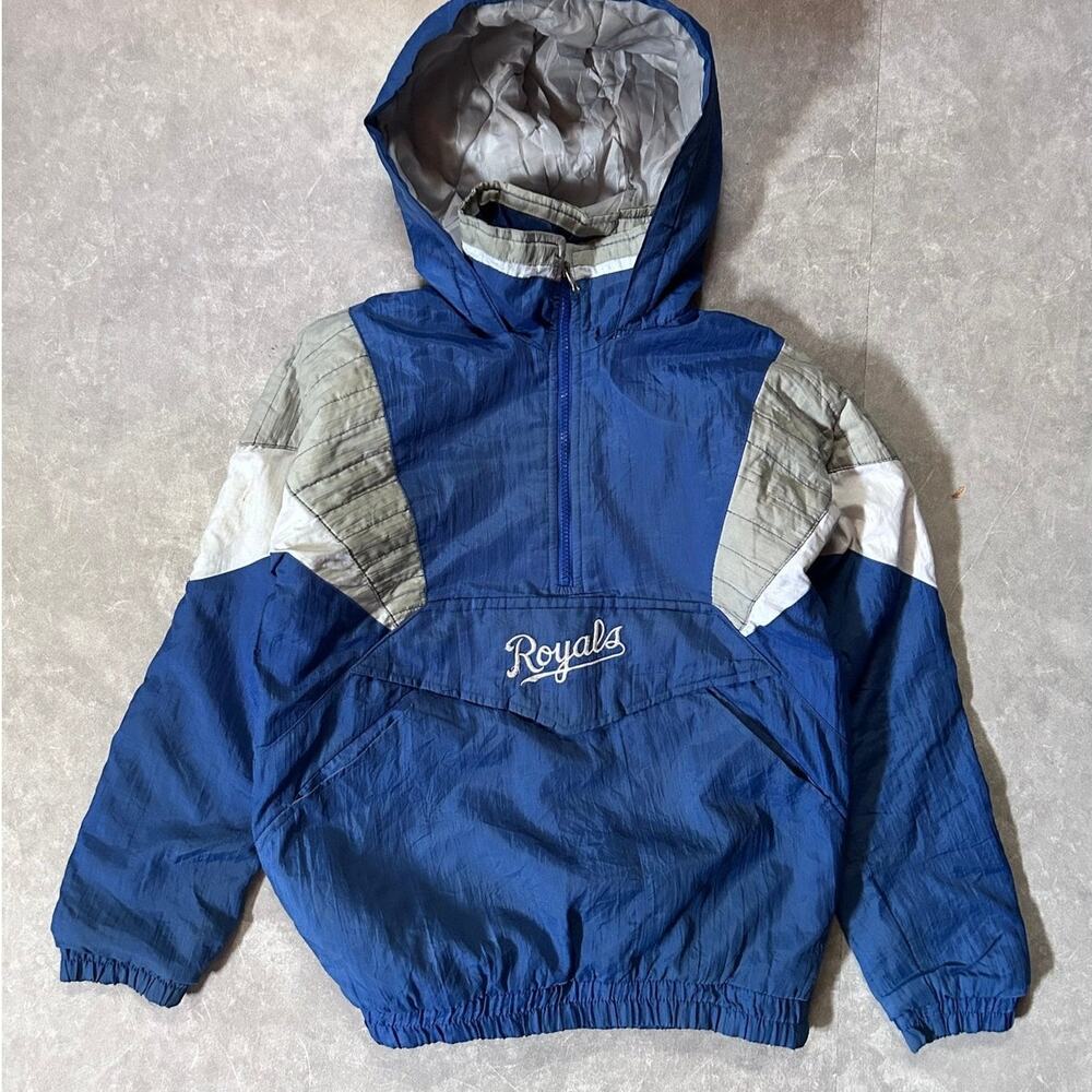 90's Vintage Kansas City Royals Starter Blue Puffer Jacket -S